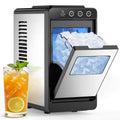 Ice Maker Countertop, Portable Ice Machine with Self-Cleaning, 8 Cubes in 6 Mins, 26 lbs/24Hrs, Quiet Commercial