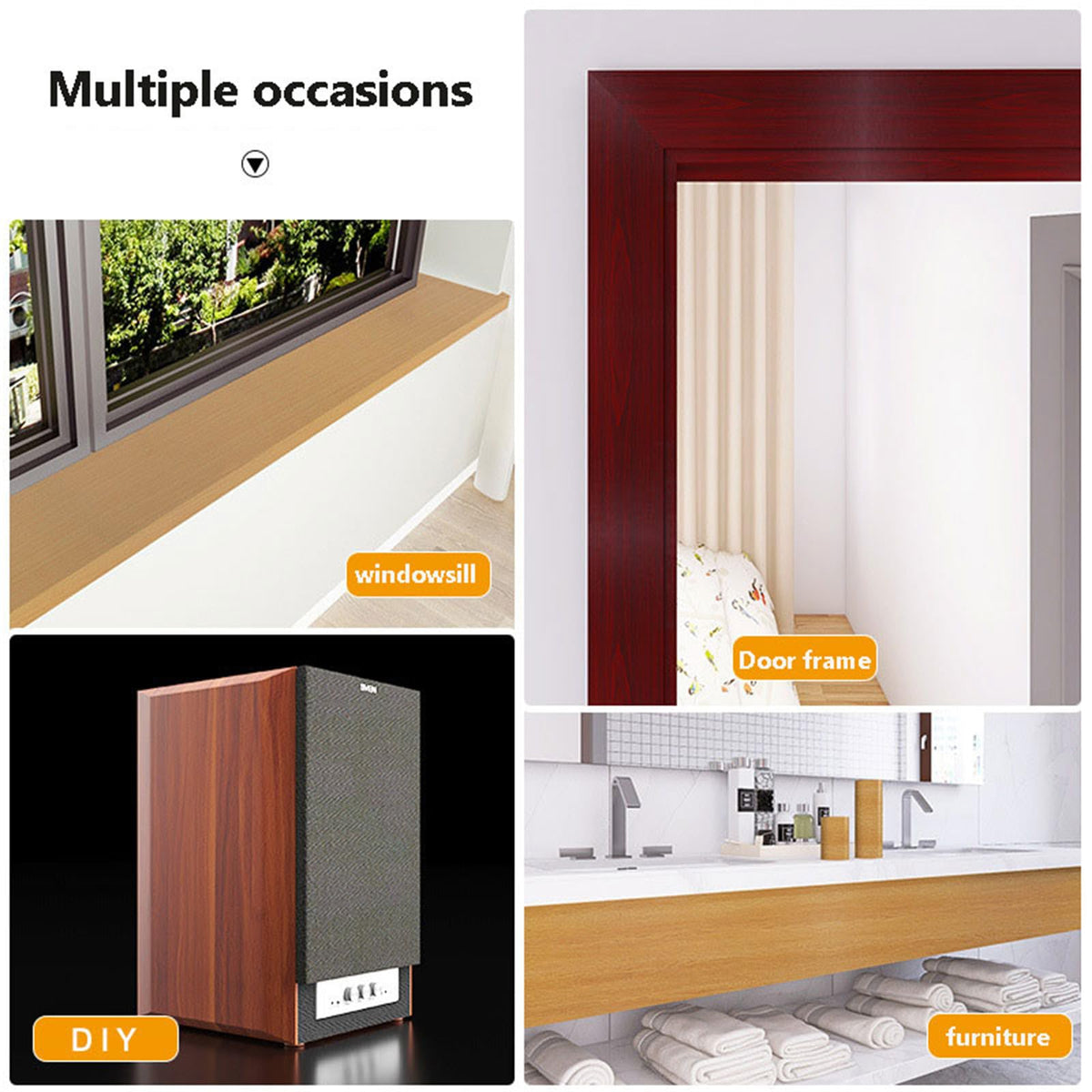 82ft Self-Adhesive Molding Edge Trim, Flexible Vinyl Shelf Cabinets Liner Furniture Paper DIY Crown Molding Ceiling