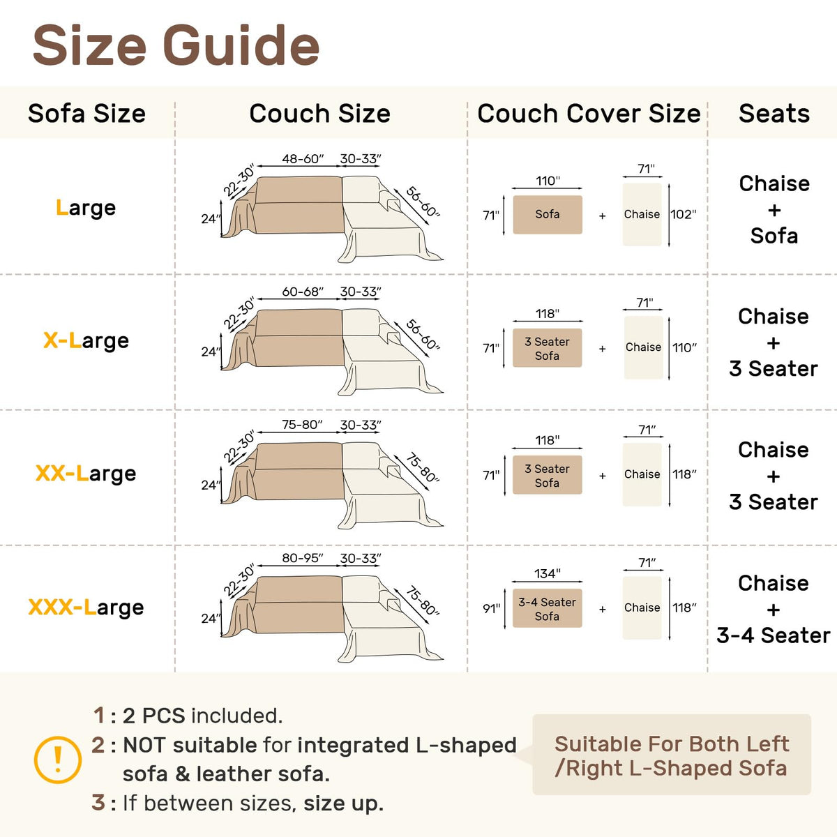 Herringbone Pattern L Shaped Couch Cover for Sectional Sofa