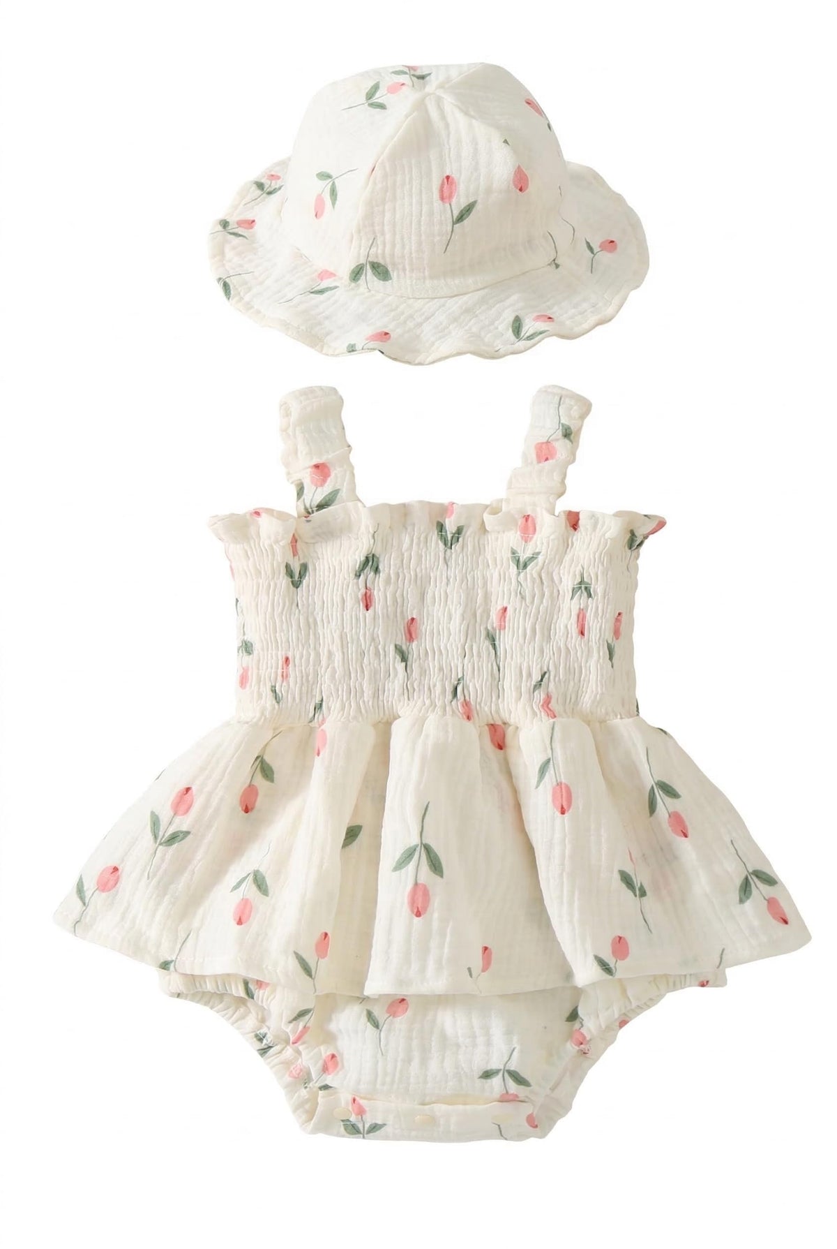 Baby Girl Smocked Romper Dress Summer Outfit Clothes