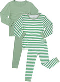Bamboo Viscose Toddler Boys Striped Pajamas 2/4 Pcs