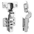 4Pcs Frameless Soft Close Half Overlay Cabinet Hinges