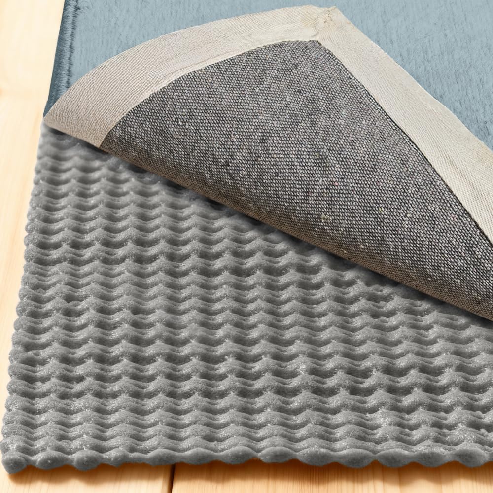 Premium Dual Sided Thick 8x10 Rug Gripper Pad for Hardwood Floors, Breathable Slip Resistant Pad Grips Under Carpet - Set of 80