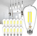 12 Pack Vintage LED Edison Bulbs, E26 Led Bulb 60W Equivalent, Dimmable Led Light Bulbs, High Brightness 800 LM