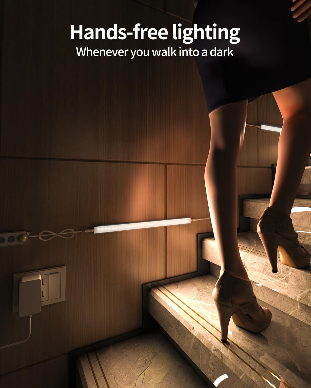 Motion Sensor Under Cabinet Lighting 2700K 3-Pack
