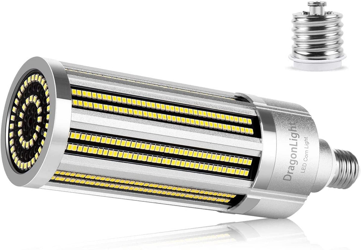 120W Commercial Grade Corn LED Light Bulb Fanless(400 Watt MH/HPS Replacement) E26/E39 Large Mogul Base LED Lamp