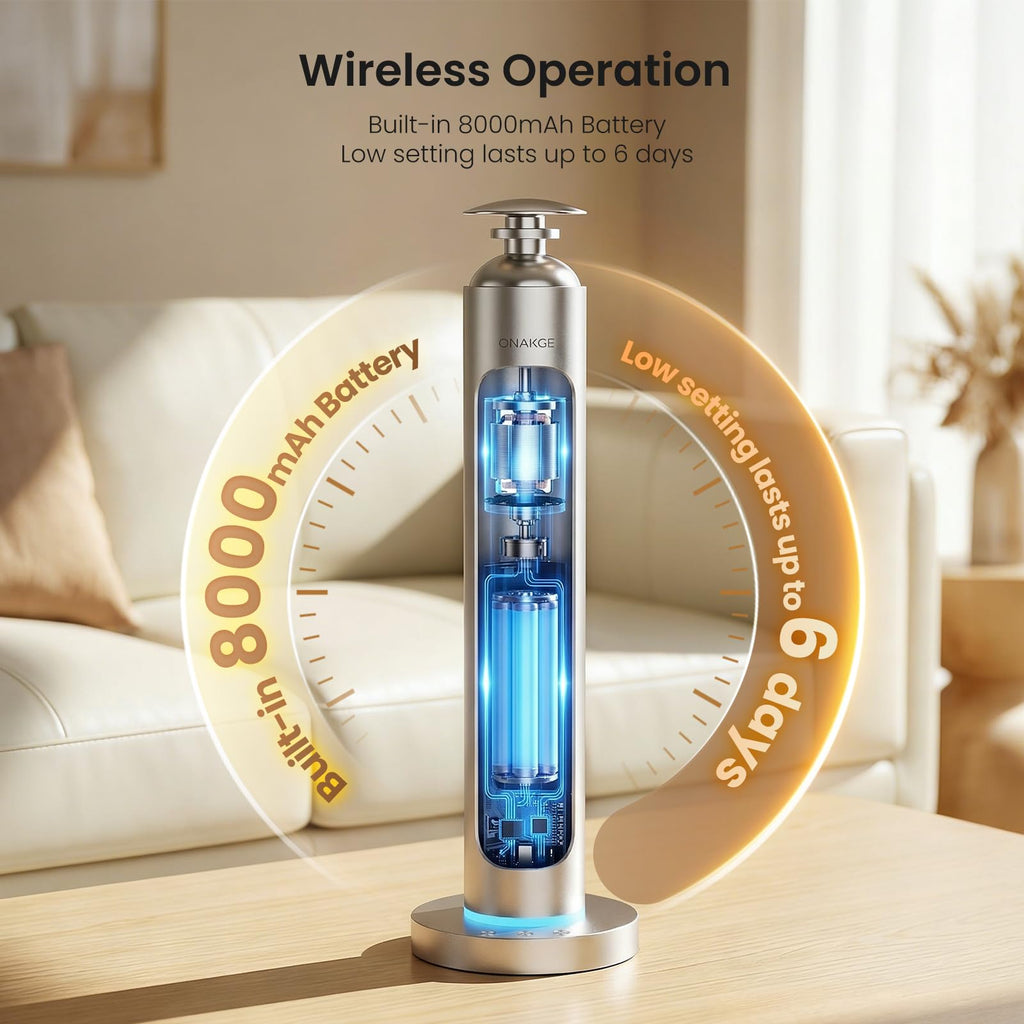 Waterless Aroma Diffuser, 8000mAh Essential Oil Diffuser with App & Remote