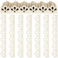 30 Pcs Scalloped Wood Trim, Floral Cutout DIY Wooden Molding, Unfinished Wood Trim Molding with Decorative Scallop