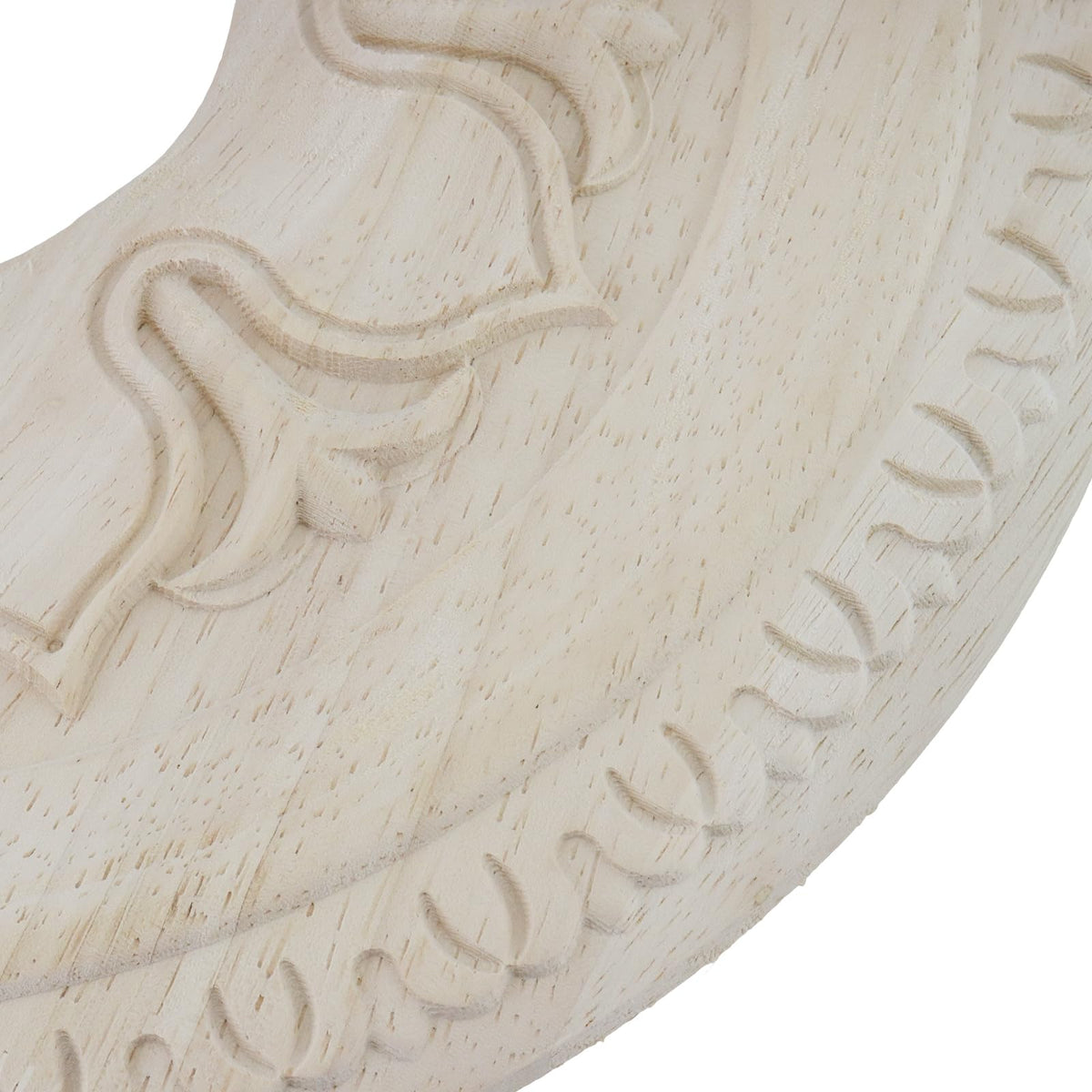 Wood Ceiling Medallion 3.15"ID,Natural Unfinished,11.81"OD x 0.55"T