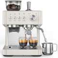 15 Bar Espresso Machine with Grinder & Milk Frother Steam Wand, 58mm Commercial Espresso Maker ,Coffee