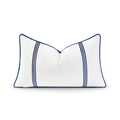 Coastal Hampton Style Patio Indoor Outdoor Lumbar Pillow Cover Only, 12"x20" Water Resistant for Backyard, Couch