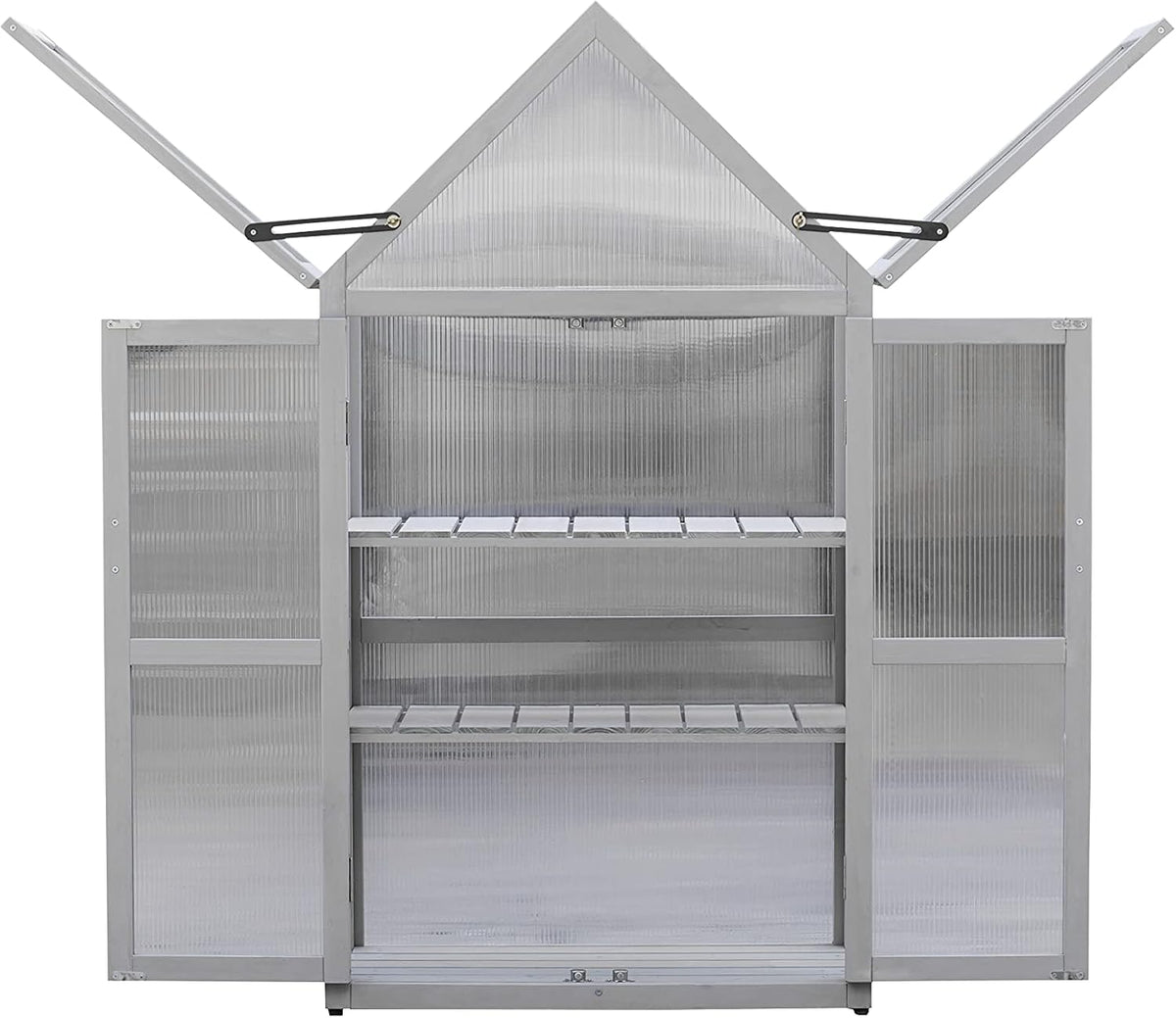 Mini Greenhouse Kit Outdoor Tiered Plant Stand with Adjustable Shelves, Small Greenhouse for Outside Patio, Indoor