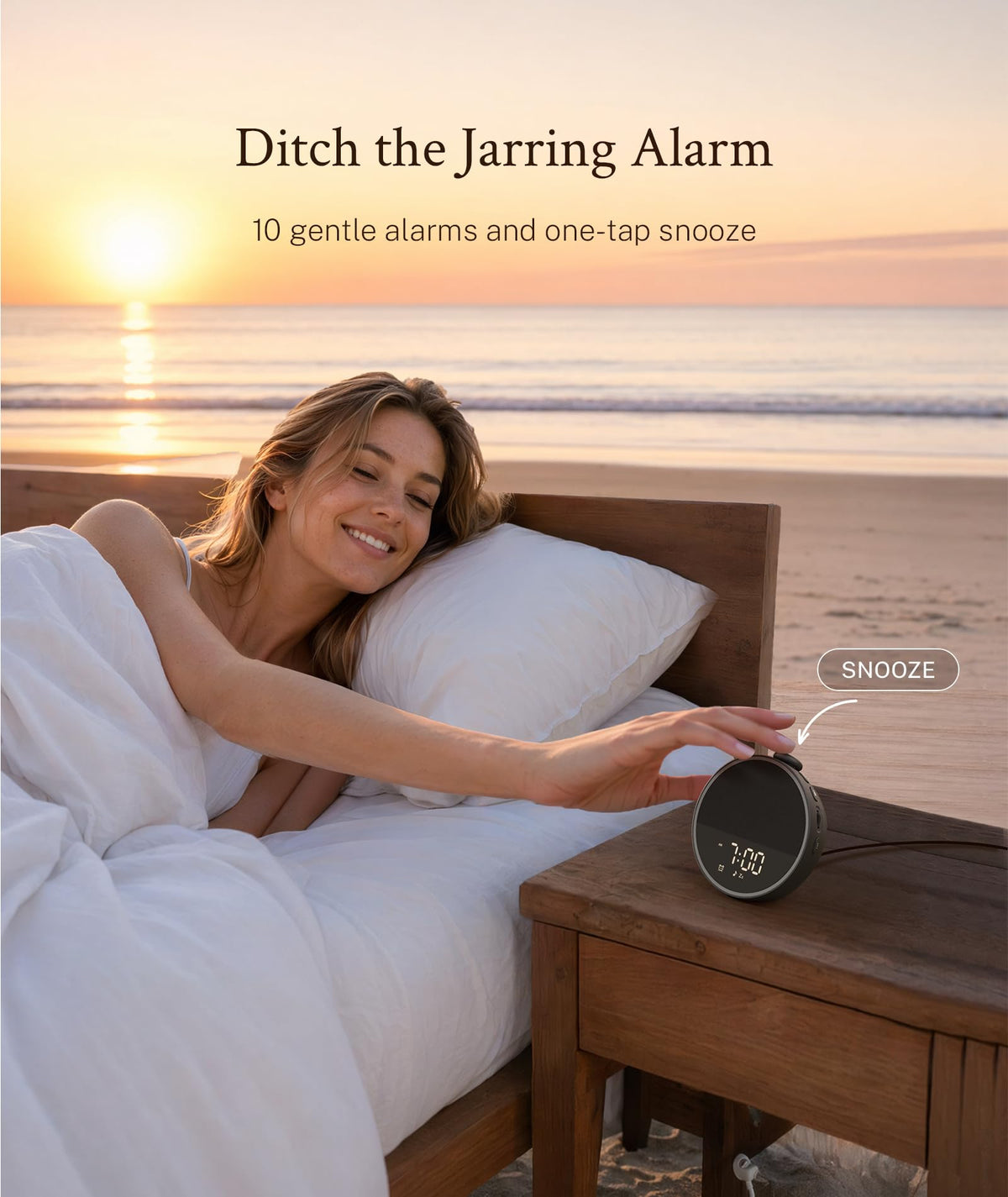 Sound Machine for Sleep, Alarm Clock, Night Light, Sleep Routine