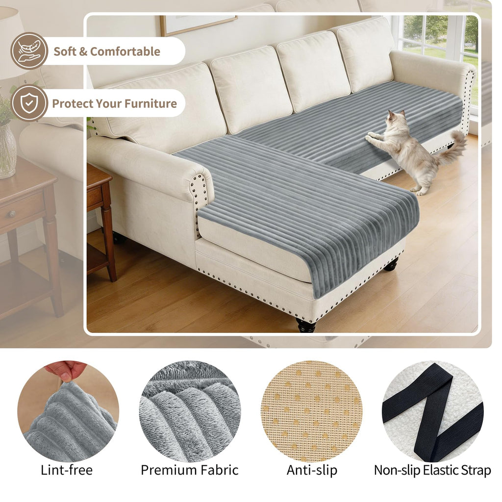 100% Waterproof Couch Covers for Sectional Sofa, Washable Couch Cover, L Shaped Couch Cover for Dogs, Non Slip 2