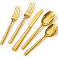 Gold Silverware Set for 12, 60-Piece Stainless Steel Flatware Cutlery Set