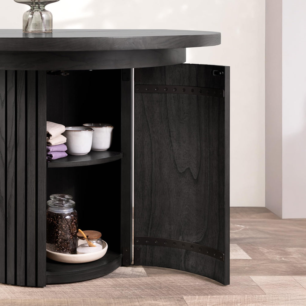 Round Dining Table, Black
