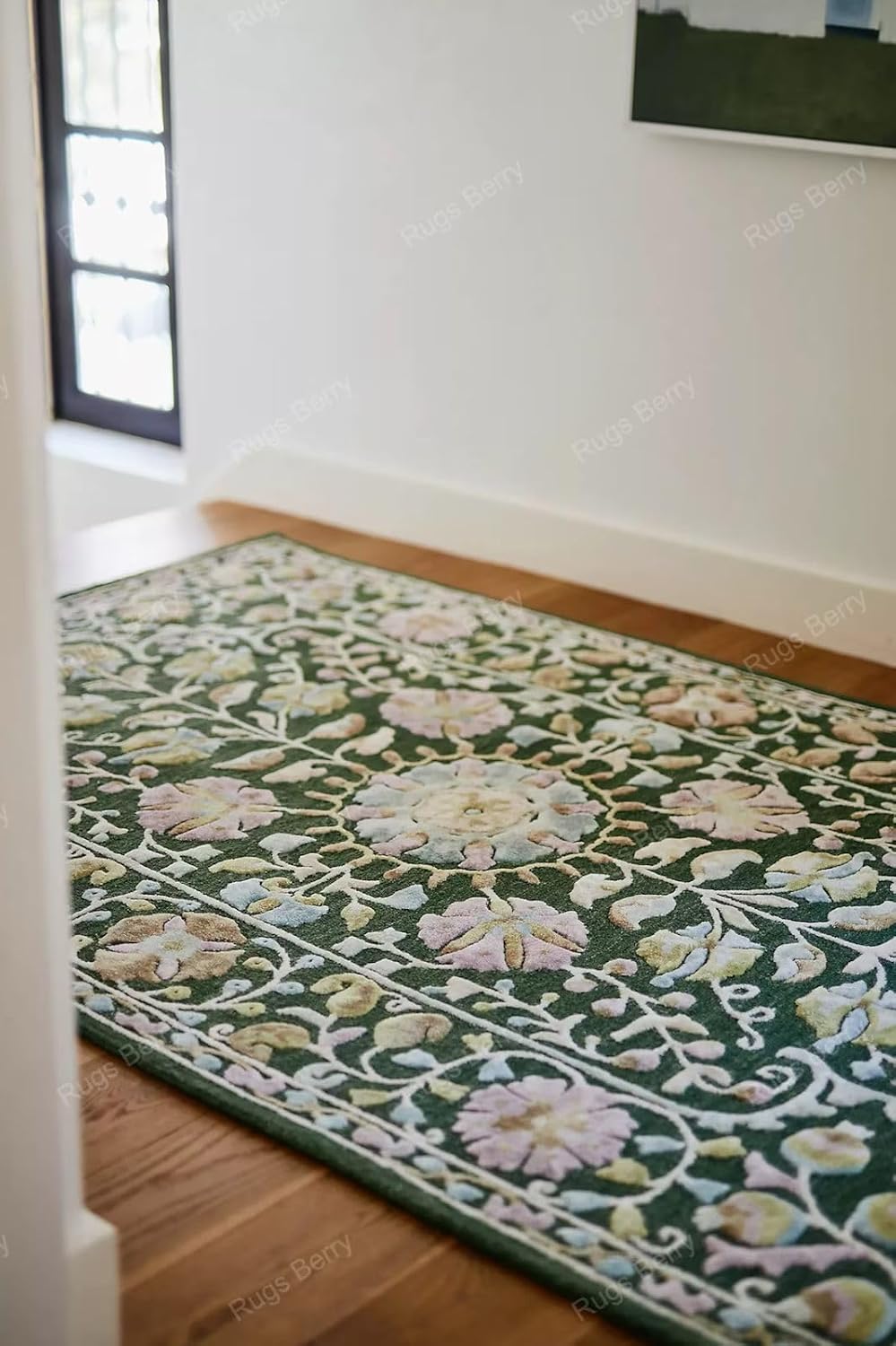 Hand Tufted Lava Design Area Rug, Luxury Floor Accent