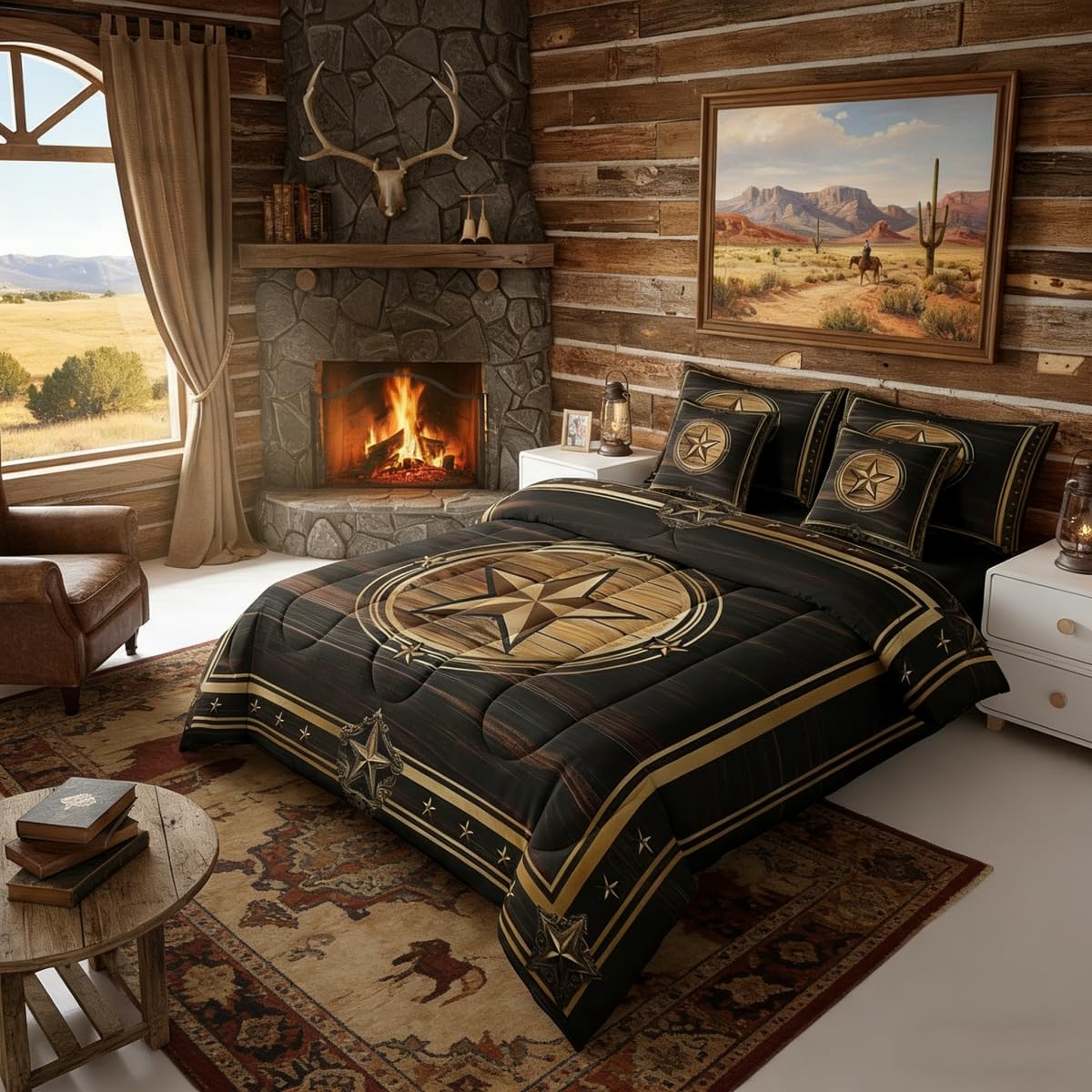 7 Piece Western Texas Star Comforter Set