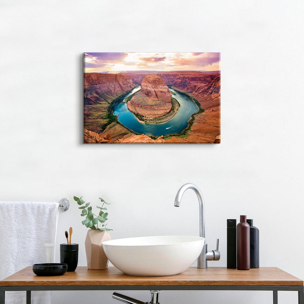 Horseshoe Bend Grand Canyon Canvas Wall Art National Park Wall Decor Living Room Modern Nature Canyon Scenery