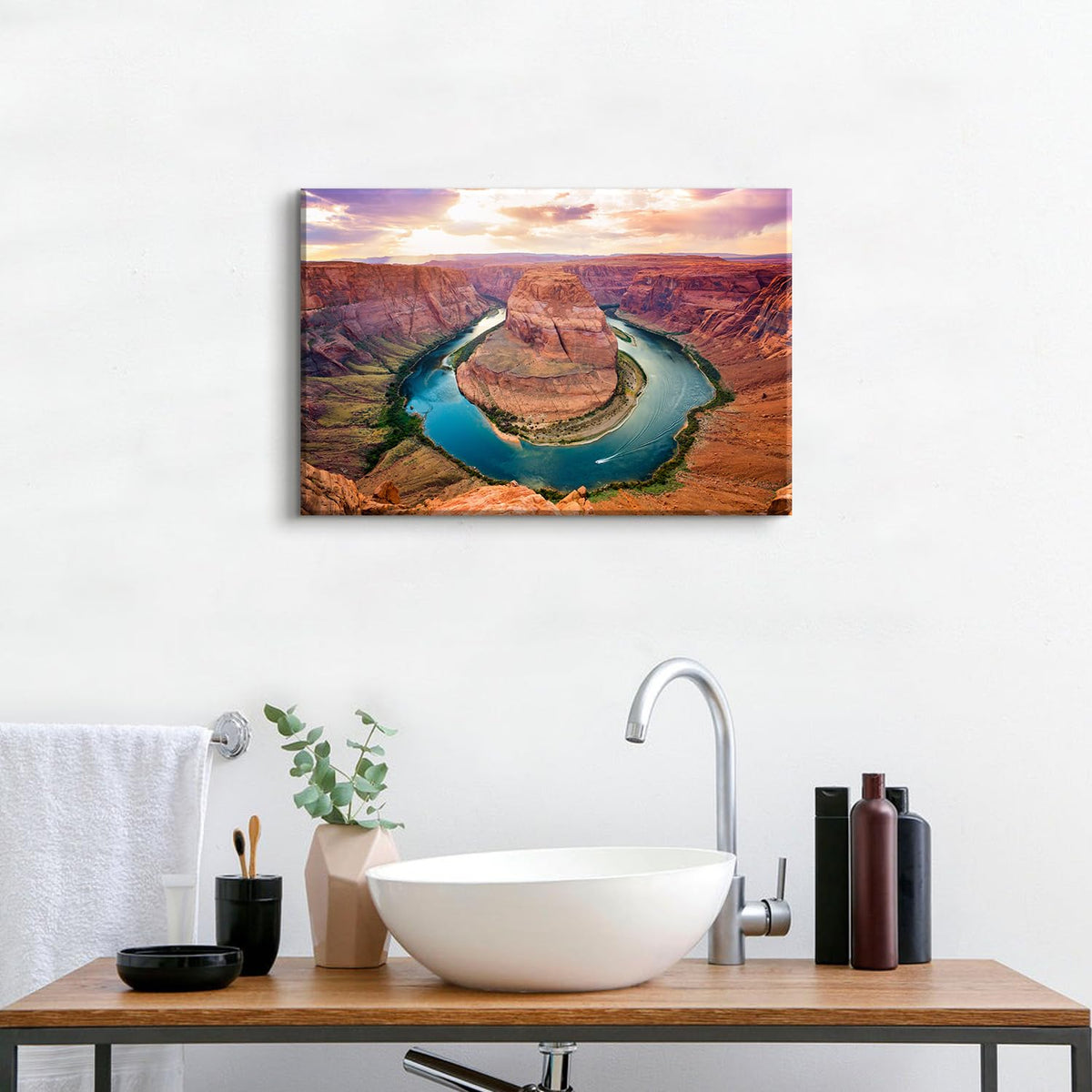 Horseshoe Bend Grand Canyon Canvas Wall Art National Park Wall Decor Living Room Modern Nature Canyon Scenery