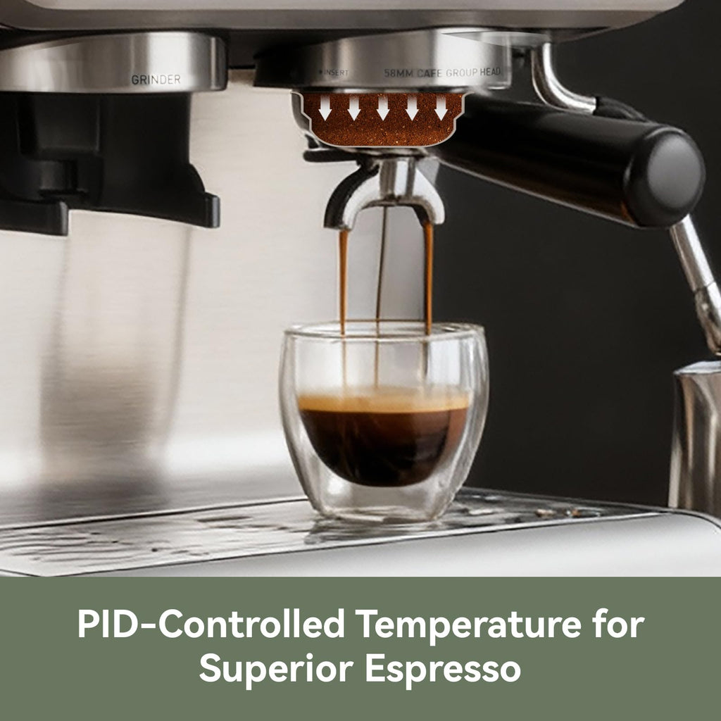Dual Boiler Espresso Machine With Built-In Grinder & 58mm Portafilter