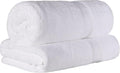Egyptian Cotton Pile Heavyweight Bath Sheet, 2 Piece Set, White | Highly Absorbent, Ultra Soft Luxury 800 GSM Towel