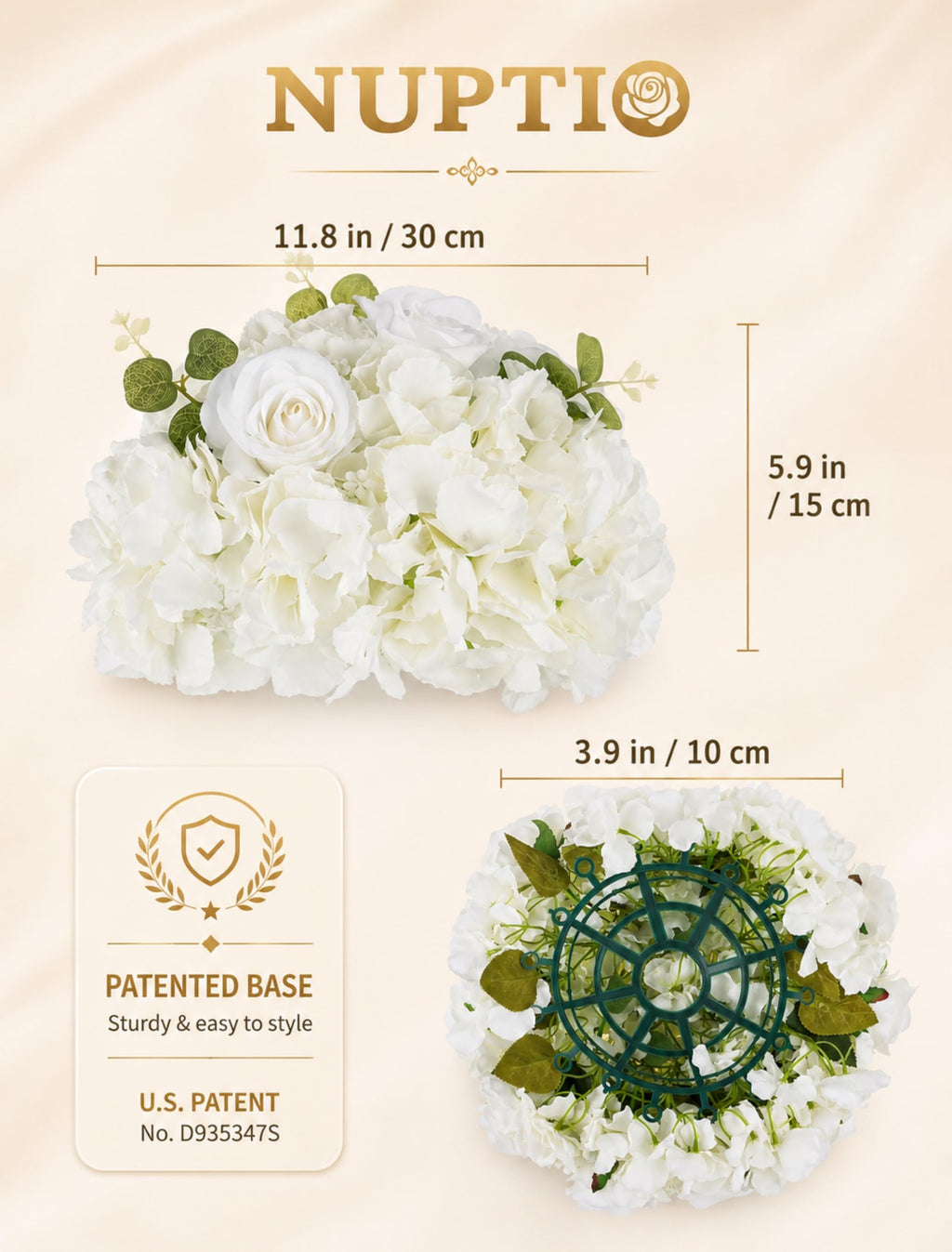Flower Balls for Centerpieces Wedding: 10 Pcs 11.8 inch Diameter Artificial Flower Ball Arrangement Bouquet
