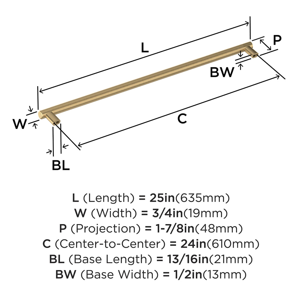 24" Bronx Champagne Bronze Appliance Pull