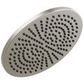 Brushed Nickel Round , 12 Inch Metal Large Shower Head Rainfall, Overhead Rain Showerhead, 2.5 GPM Flow Rate