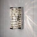 Dimmable LED Chrome Crystal Wall Sconces with Three Color Temperatures