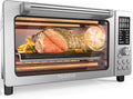 Bravo Pro Smart 21QT Toaster Oven Air Fryer Combo, Convection Oven Countertop, 10 functions all in 1, with even & quick crisp technology, 50-450°F, 1800W, Stainless Steel