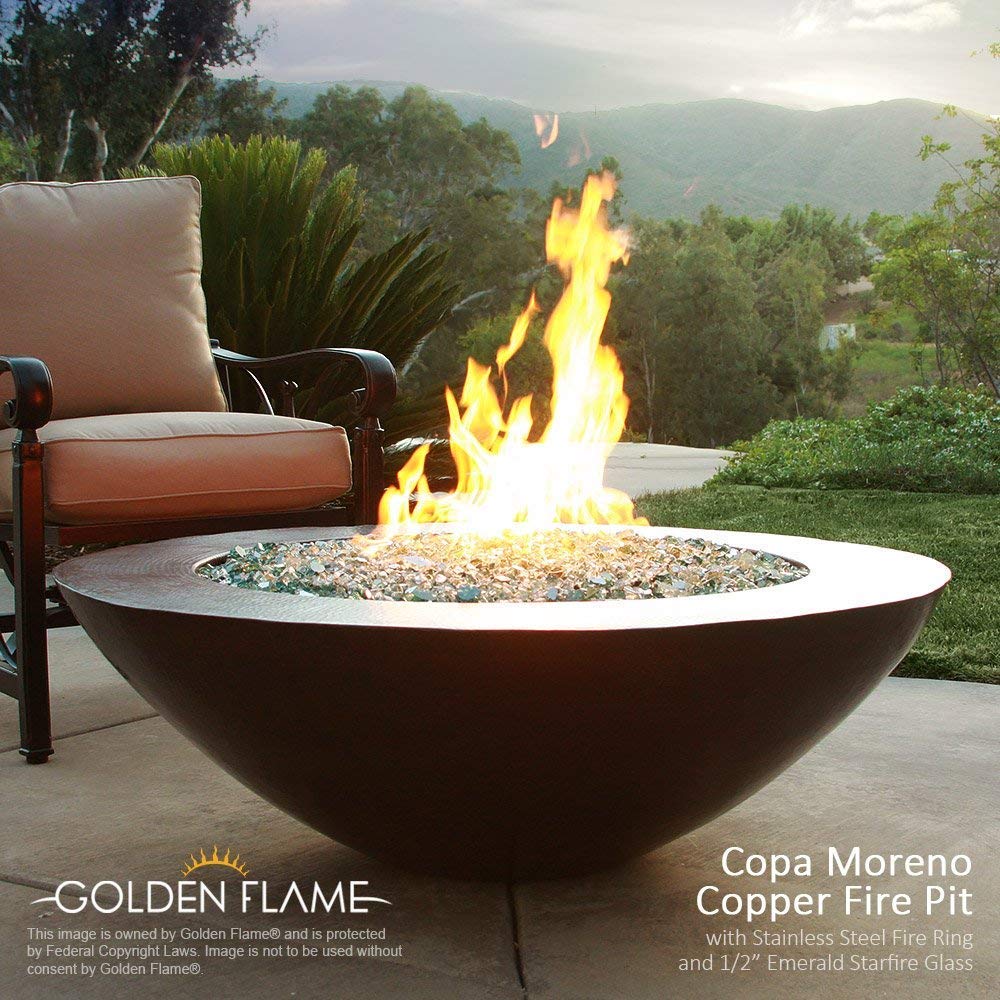 30" Round Drop-In Fire Pit Pan w/ Installed 24" Round Stainless-Steel Fire Ring Burner - Weatherproof, Whistle-Free