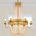 Modern French Empire Crystal Chandelier with Adjustable Chain for Dining Rooms