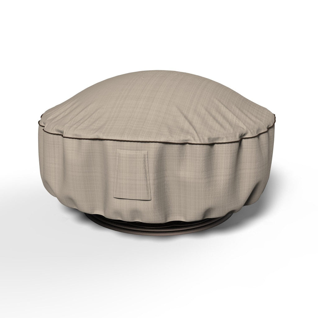 English Garden Fire Pit Cover, Heavy Duty and Waterproof Cover, 36" Diameter x 15" Drop