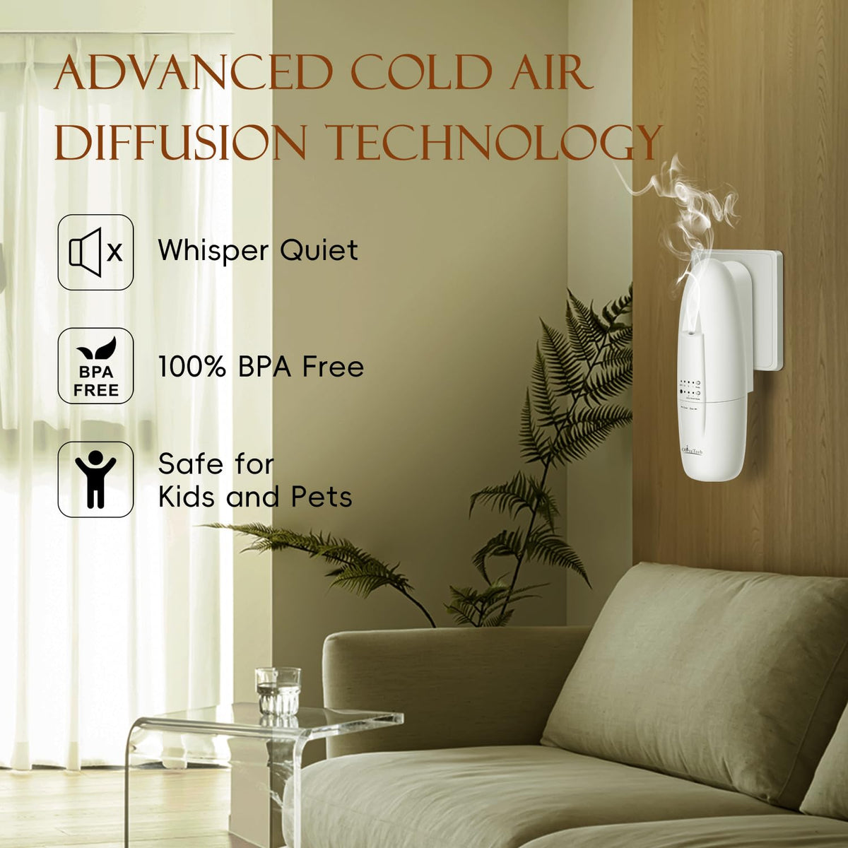Plug in Scent Diffuser, Waterless Essential Oil Diffuser, Cover Up to 500 Sq. Ft., Hotel Collection Diffuser
