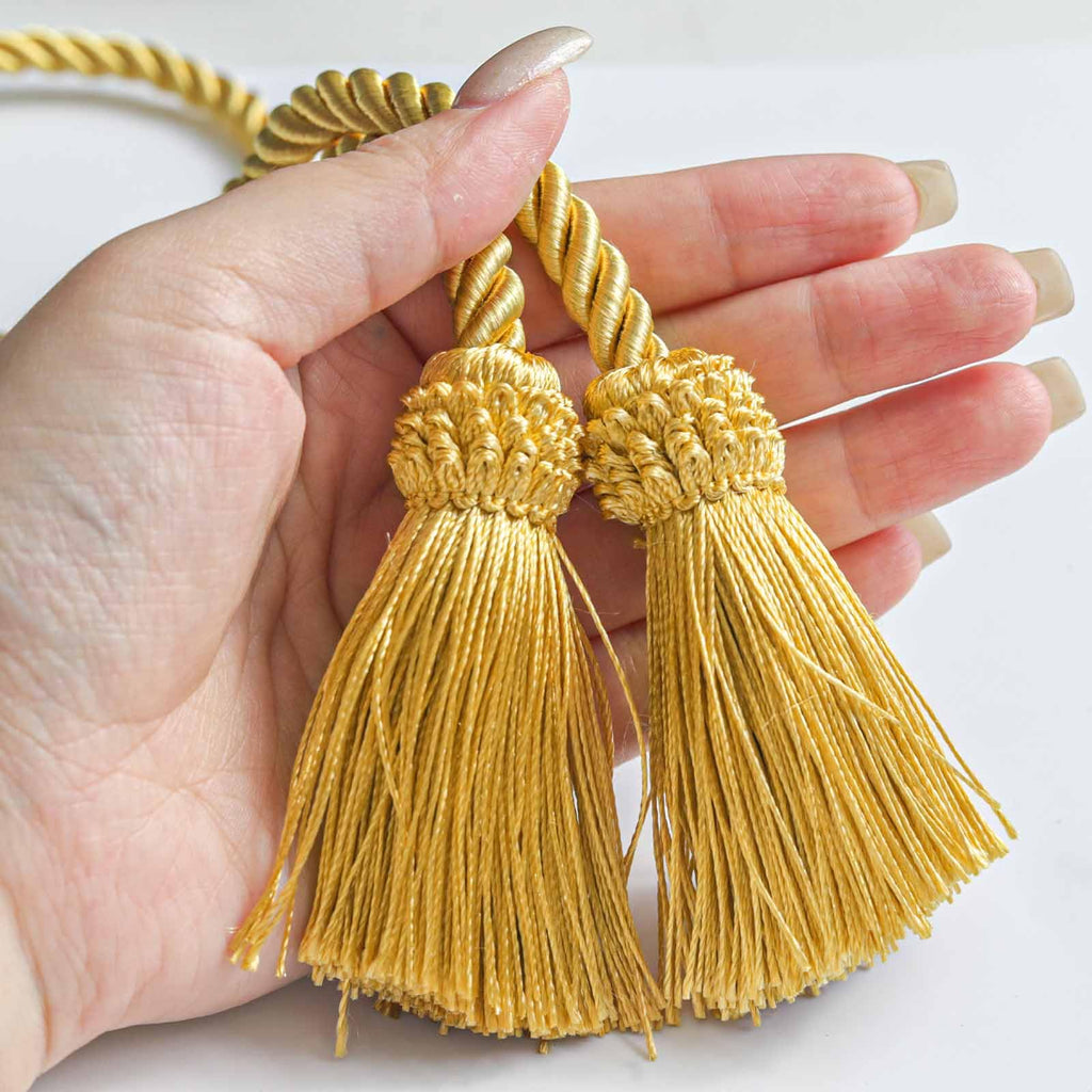 Curtain Tiebacks Handmade Decorative Curtain Holdbacks Rope with Tassel Curtain Pendant Rope Adjustable Ties Door