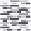 NH2362 Smoked Glass Peel & Stick Backsplash Tiles, Black