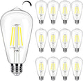 Dimmable LED Edison Bulb 40W Equivalent, 5000K Daylight, 12 Pack