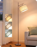 64.7" Modern Arc Floor Lamps, Brown Standing Lamp
