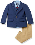 Baby Boy's Piece Suit Set with Dress Shirt, Tie, Jacket, and Pants Suit, Navy