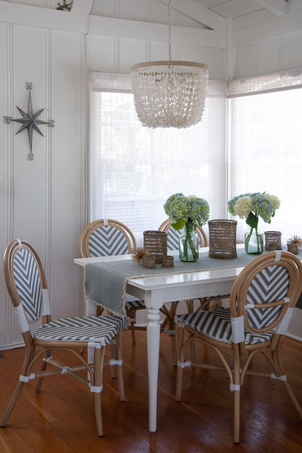 Inspired Nelson Style Inverted Pendant Lamp, Bubble Seashell, White