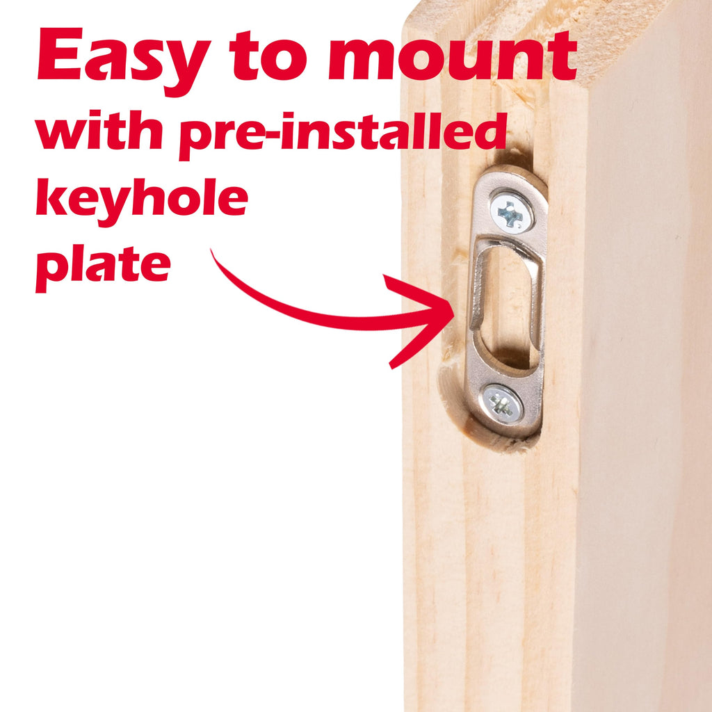 Arch Corbel (2 Count, Small) | 5" x 5" x 13⁄4" Unfinished Hardwood Bracket w/Pre-Installed Keyhole Plate | Decorative