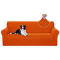 Stretch Couch Cover Slipcover for 3 Cushion Sofa, Orange