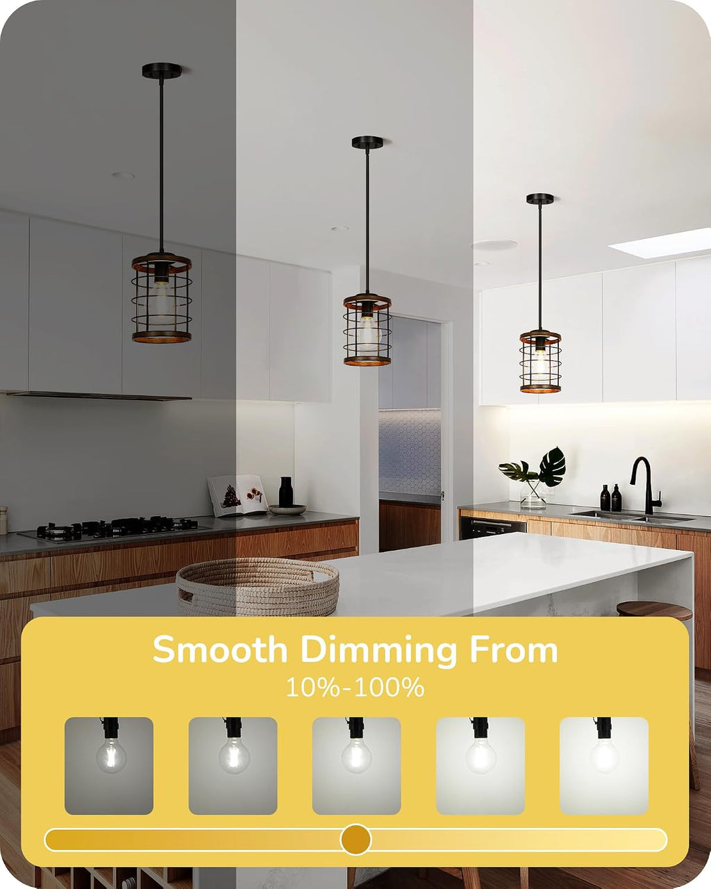 6 Pack G25 Globe Light Bulbs, Dimmable Vintage LED Edison Bulbs, CRI90+ 5W Equivalent 60W, Clear LED Filament Vanity