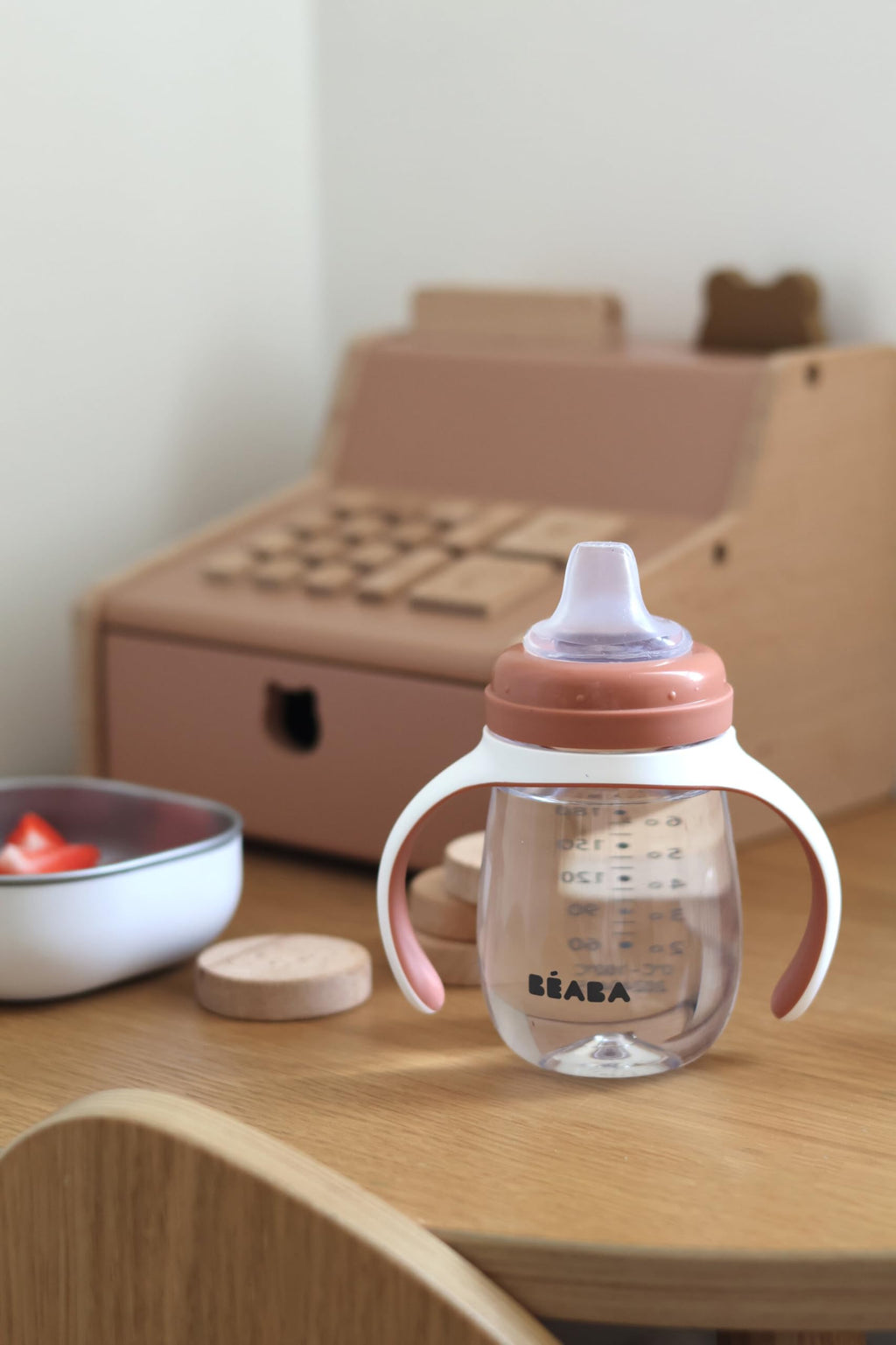 2-in-1 Baby Bottle to Transition Sippy Cup, No Spill Sippy Cup, Includes Removable Handles, Silicone Baby Bottle