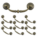 10Pcs Antique Drop Bail Pulls Handles 4Inch Hole Centers