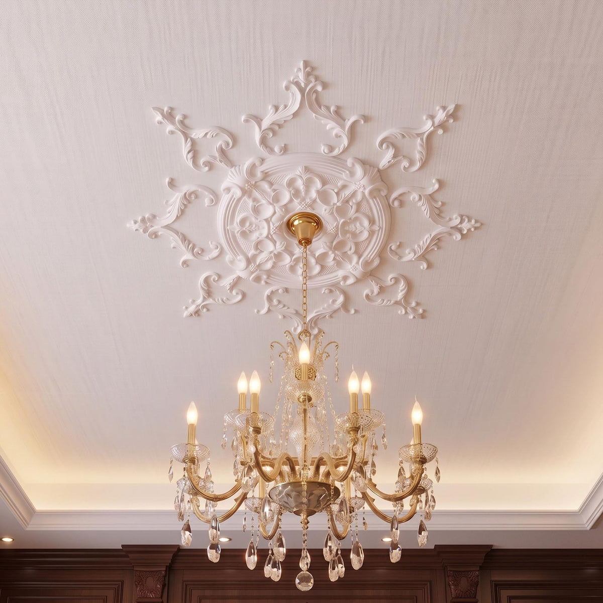 33.86 Inch Large Ceiling Medallion for Light Fixtures