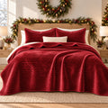 Quillt Set Luxury Velvet Bedspread 98x106