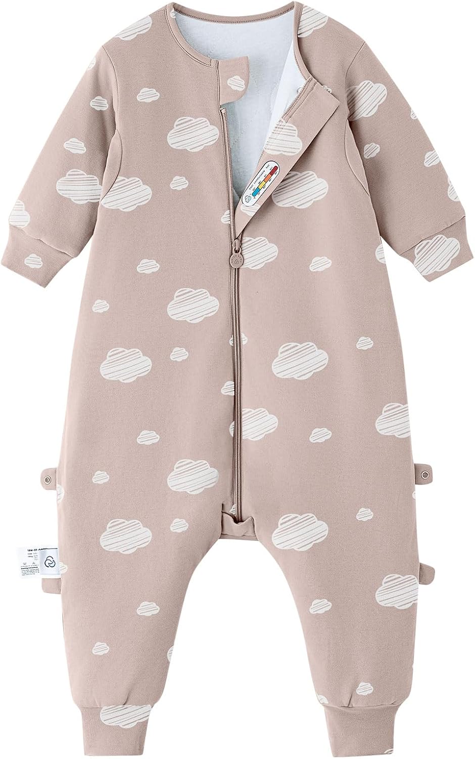 Unisex Toddler Sleep Sack with Feet, 2.5 Tog Baby Winter Sleep Sack Long Sleeve Gifts for Boys & Girls