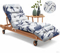 Outdoor Lounge Chair Cushions Waterproof 75.1x22.8x4.7" Blue Enchantress | 600D Oxford Fabric, Cotton Filling